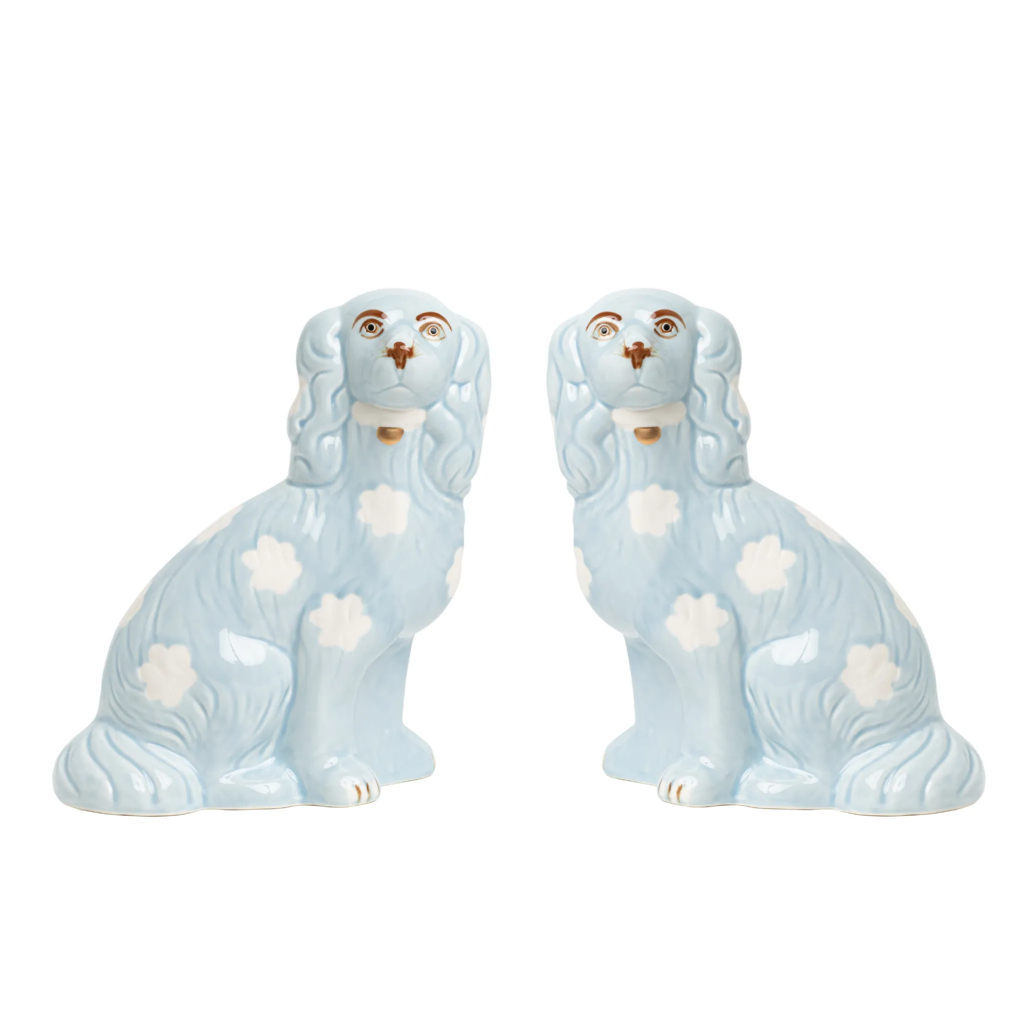 Pale Blue Staffordshire Dogs