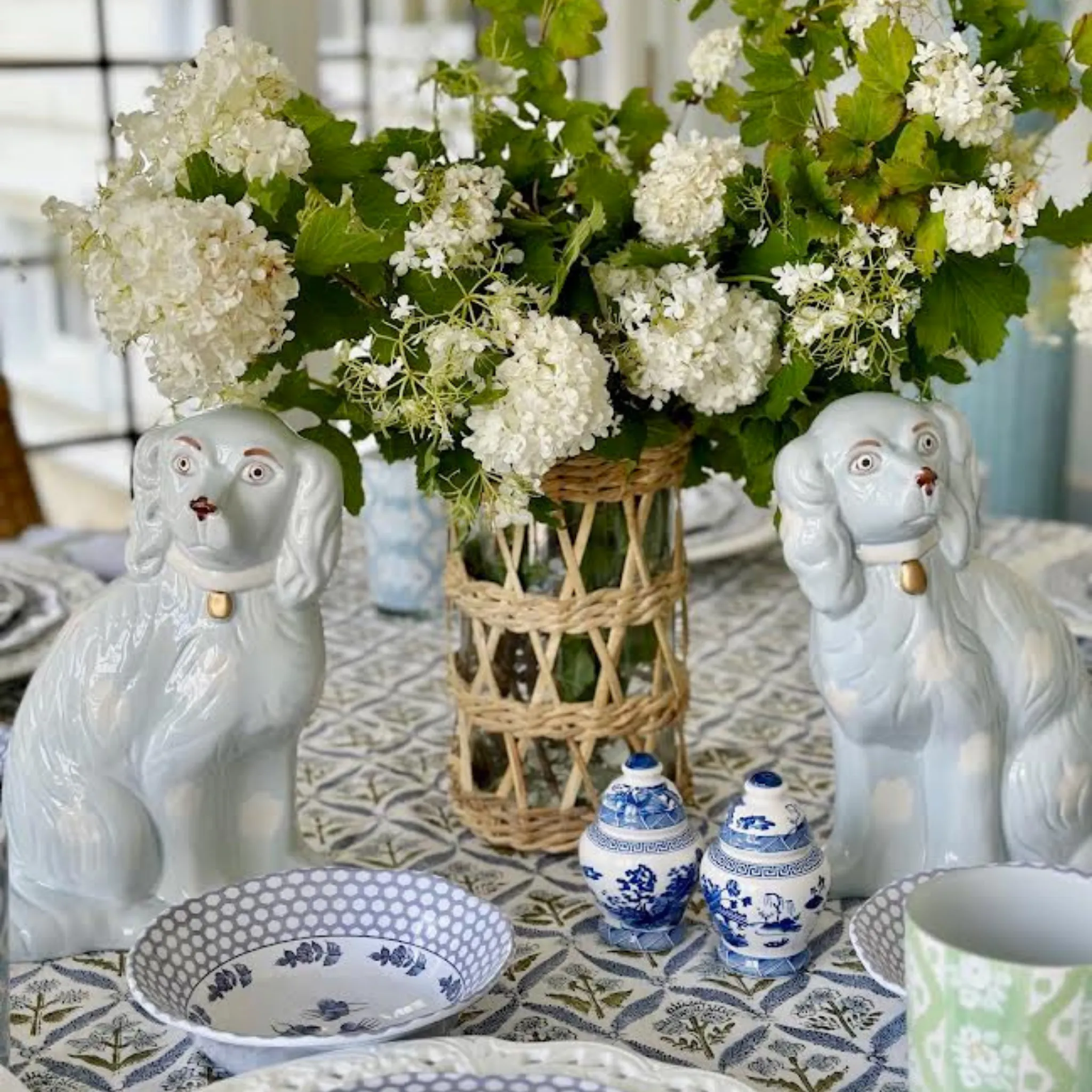 Pale Blue Staffordshire Dogs