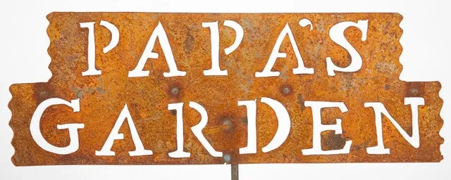 Papa's Garden Metal Sign decorative plants  
