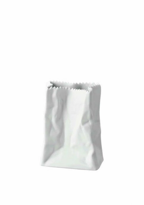 Paper Bag - Vase White mini ornamental plant  