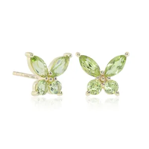 Papillon Earrings in Peridots