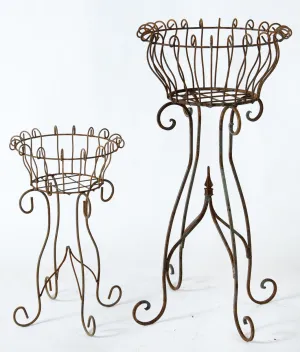 Parisian Flower Planter Plant Stand Set of 2 decorative plants  