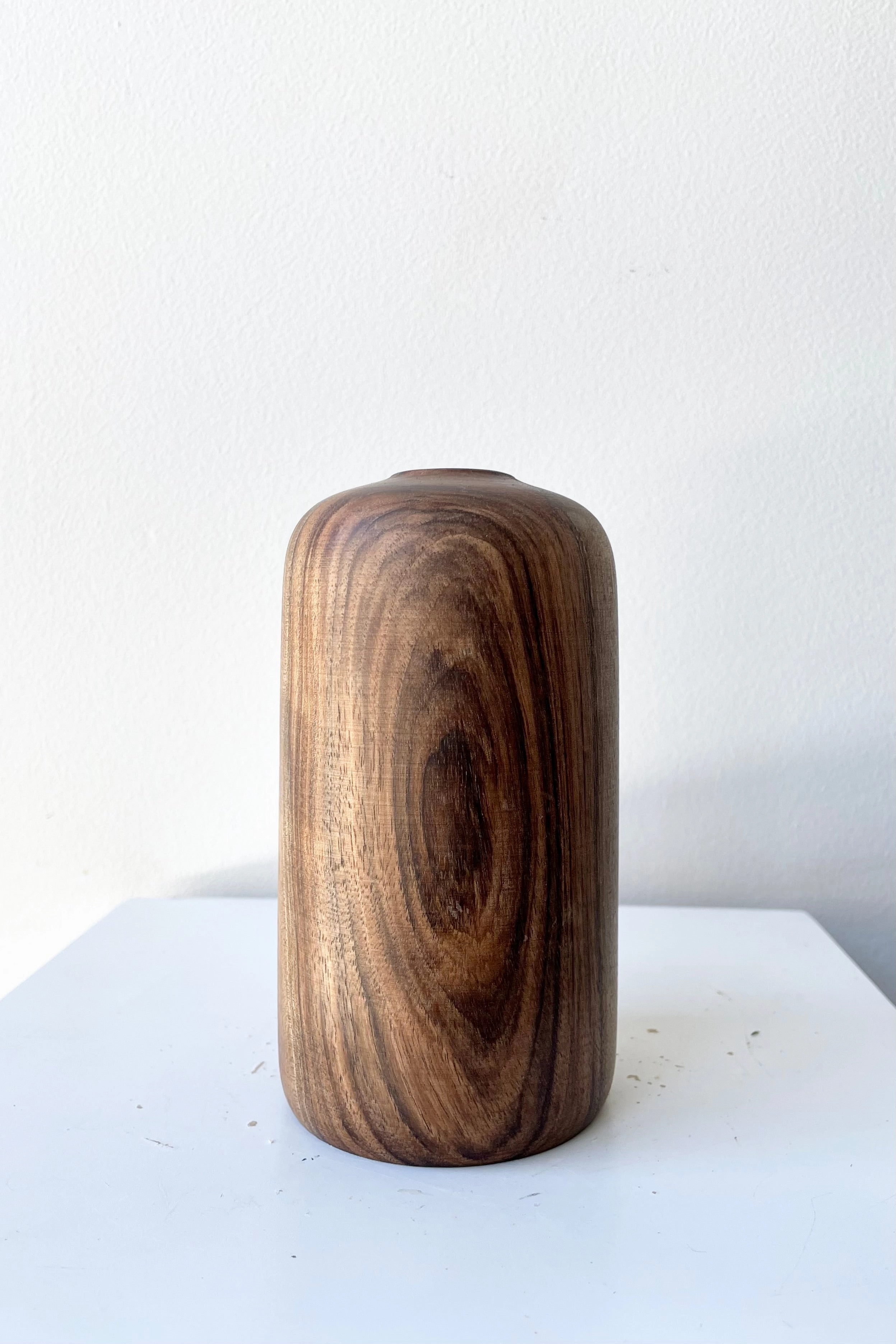 Patti Wood Vase Walnut Large dried green plant  