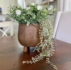 Paulownia Wood Pot With Legs outdoor greenery  