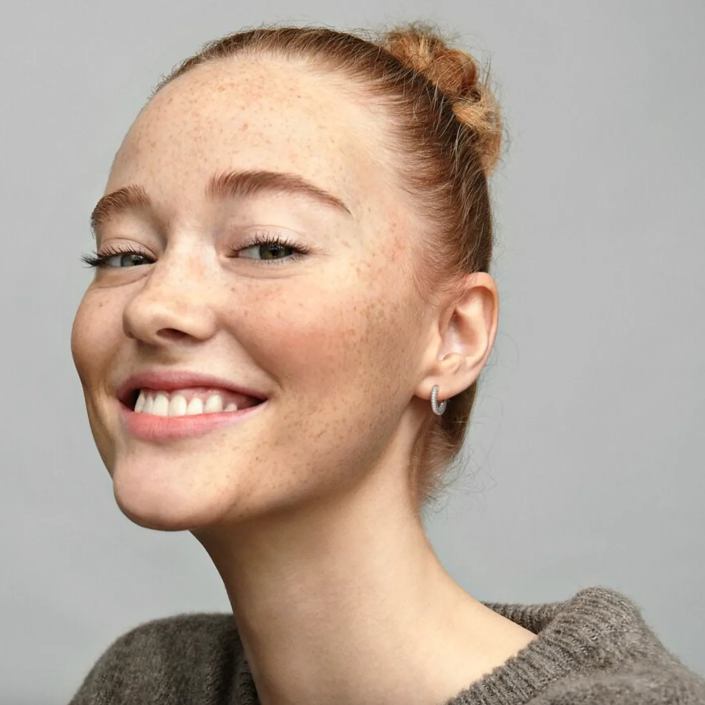 Pav Heart Hoop Earrings