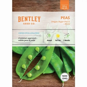 Pea-Oregon Sugar Pod Seed Packet floating plant shelf  