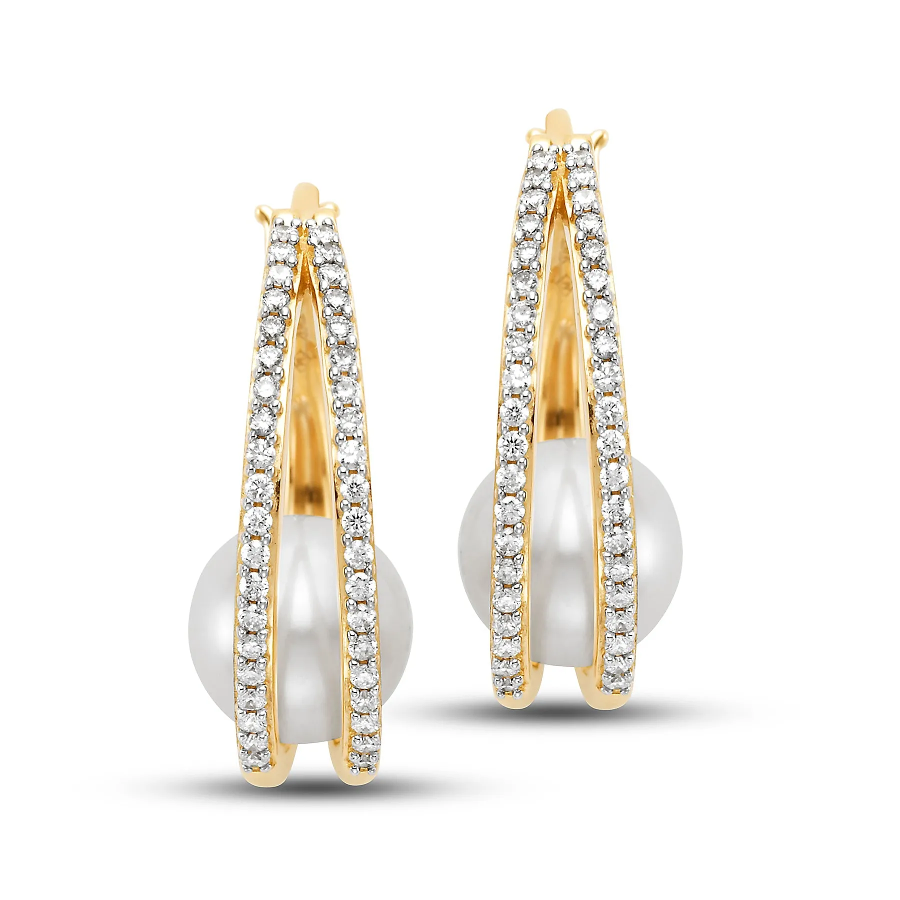 Pearl & Pav Diamond Hoop Earrings