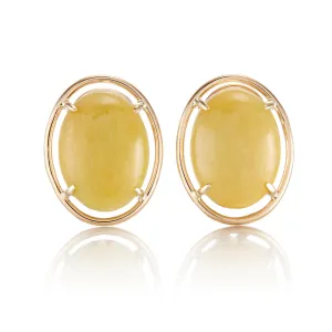 Peninsula Earrings in Yellow Jade
