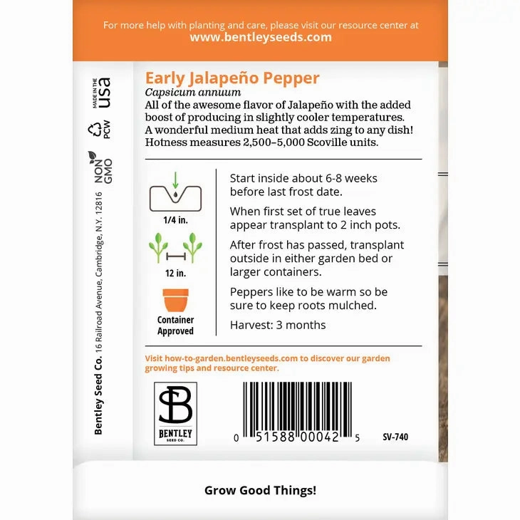 Pepper-Jalapeno (Hot) Seed Packet