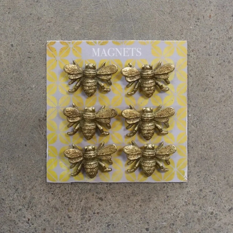Pewter Bee Magnet Set dried flowers  