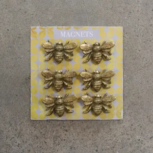 Pewter Bee Magnet Set dried flowers  