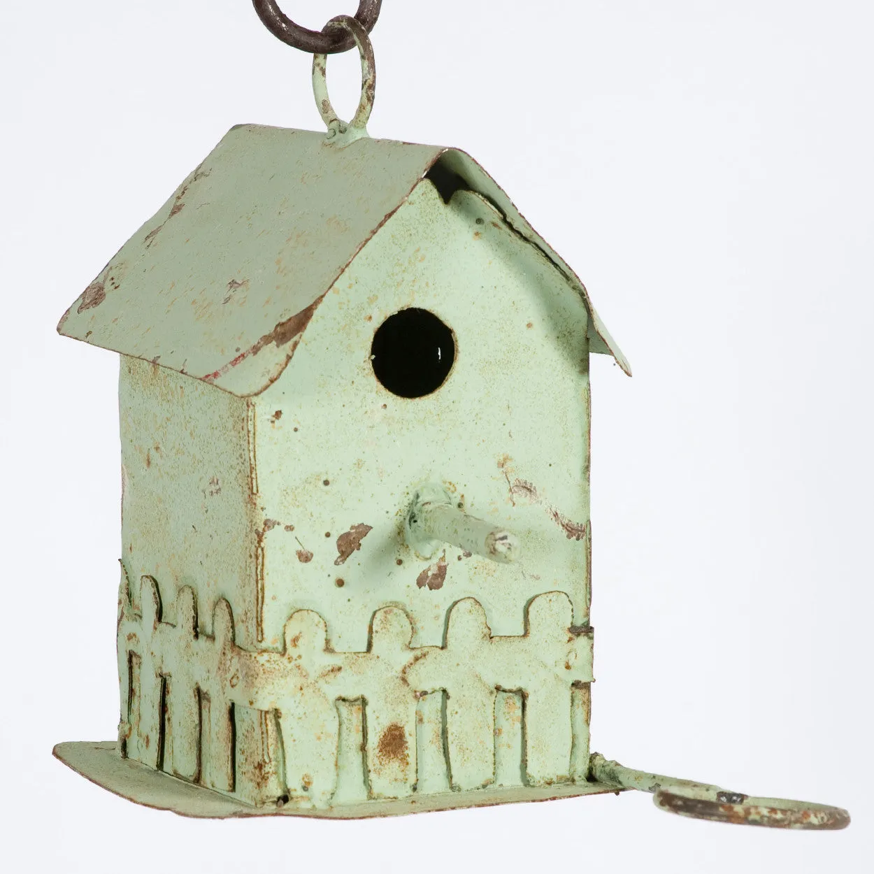 Pickett Fence Bird House w/Clean Out decorative plants  