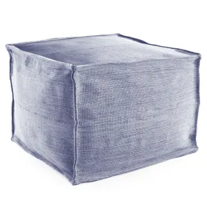 Pine Cone Hill Mingled Denim Indoor/Outdoor Pouf dried flowers  
