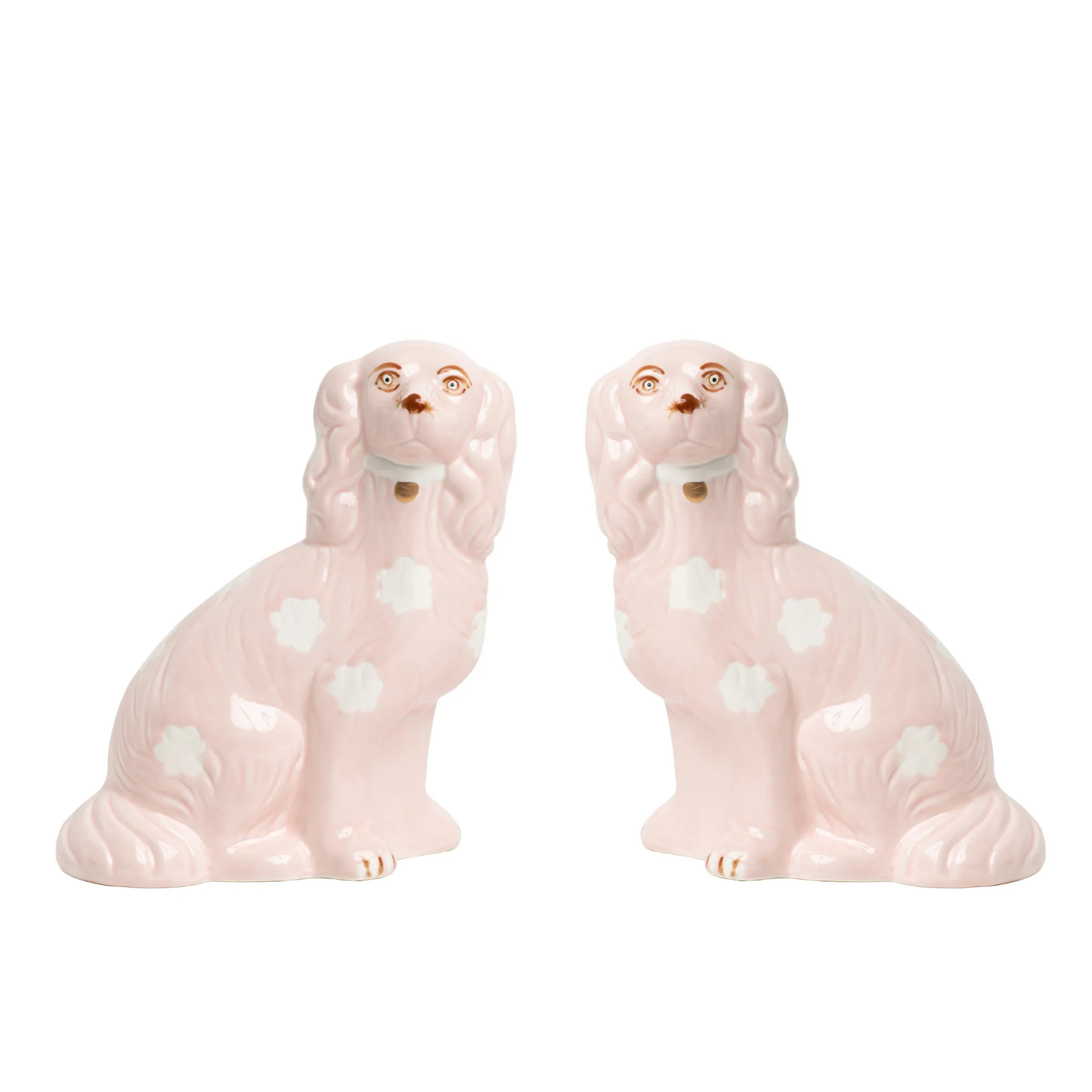 Pink Staffordshire Dogs dried flowers  