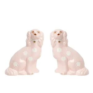 Pink Staffordshire Dogs dried flowers  