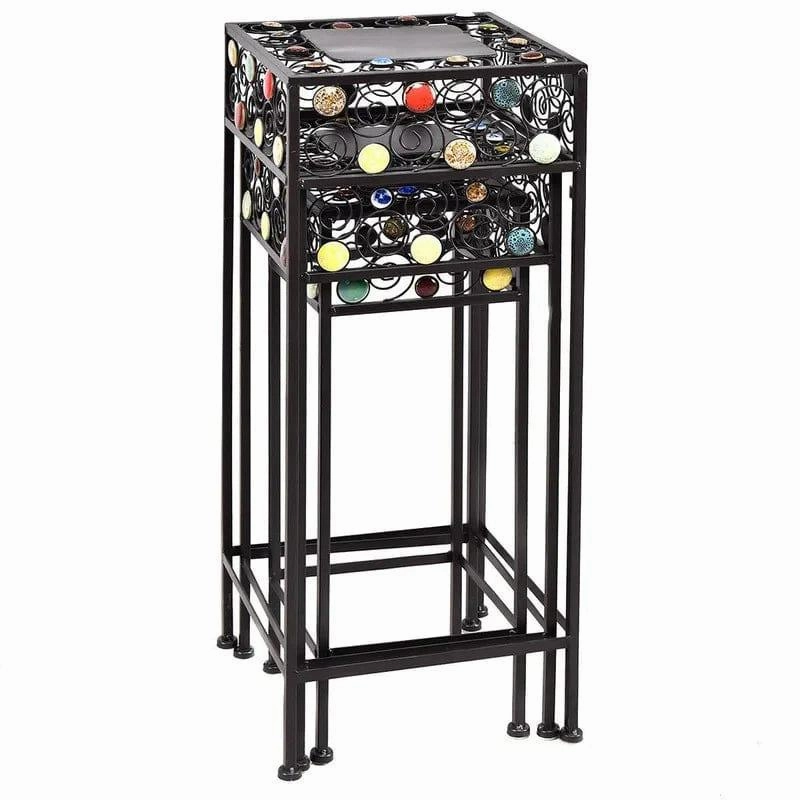 Plant Stand: 3 Pieces Square Decor Metal Plant Stand