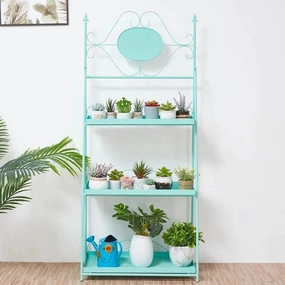 Plant Stand: 3 Tier Metal Rectangular Plant Stand cactus succulent plant  