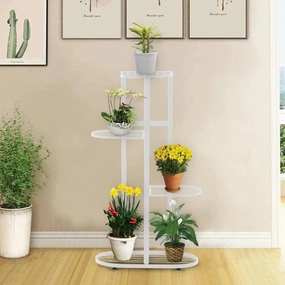 Plant Stand: 4 step-style tier Metal Plant Stand cactus succulent plant  