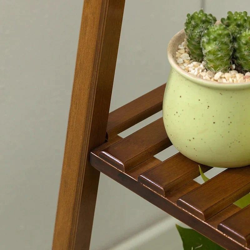 Plant Stand: 4-Tier bamboo Plant Stand