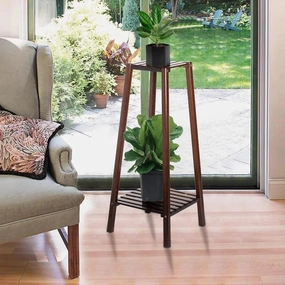 Plant Stand : Multi-Tiered Bamboo Plant cactus succulent plant  