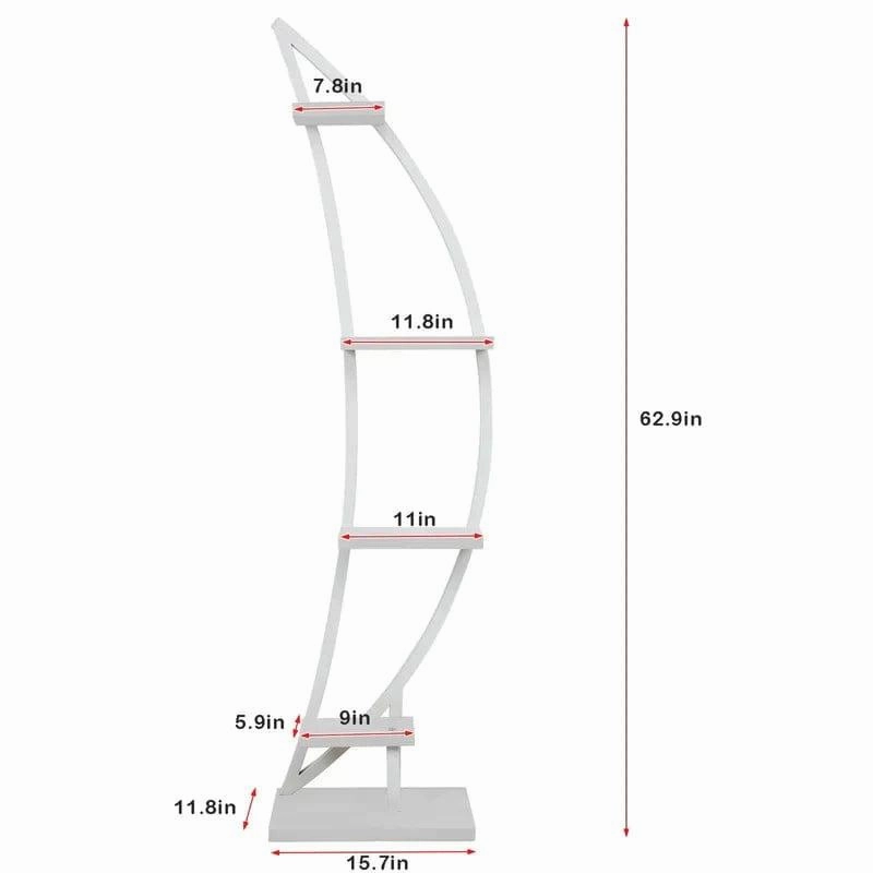 Plant Stand: Curved Multi-Tiered Plant Stand
