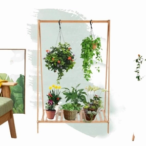 Plant Stand: Free Form Multi-Tiered Plant Stand cactus succulent plant  