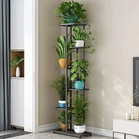 Plant Stand Metal 6 Tier 7 Potted Multiple Flower Pot Holder Shelf Indoor Outdoor Planter Display Shelving Unit For Patio Garden Corner cactus succulent plant  
