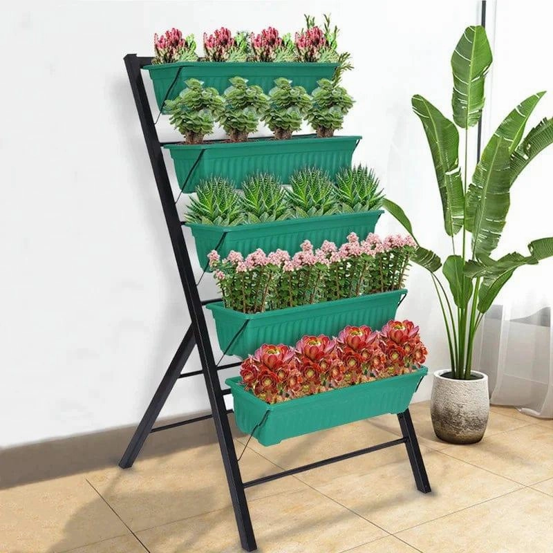 Plant Stand: Metal Free Form Multi-Tiered Plant Stand cactus succulent plant  