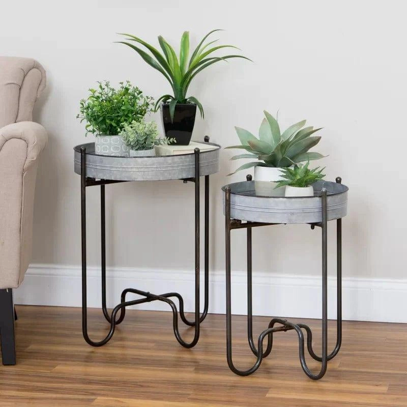 Plant Stand: Metal Plant Table Set