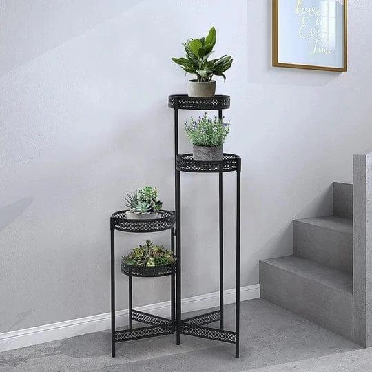 Plant Stand: Multi-Tiered Free Form Plant Stand cactus succulent plant  