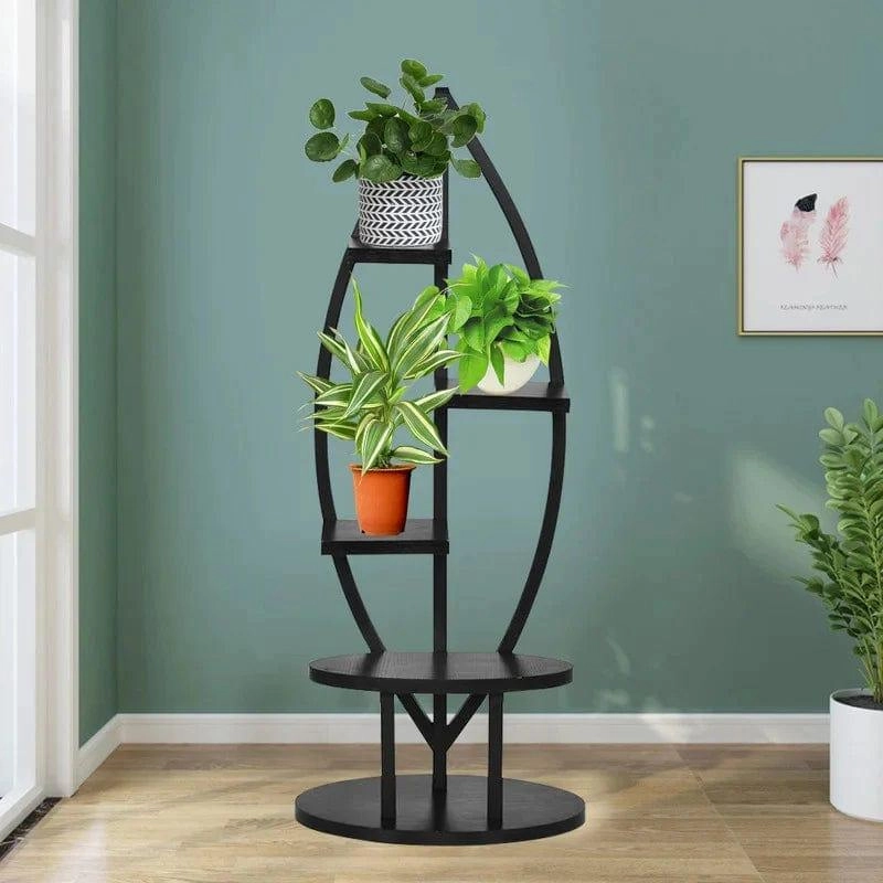 Plant Stand: Oval Shape Multi-Tiered Plant Stand