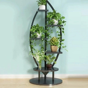 Plant Stand: Oval Shape Multi-Tiered Plant Stand cactus succulent plant  