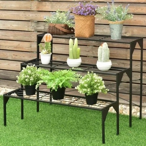 Plant Stand: Rectangular Multi-Tiered Plant Stand cactus succulent plant  