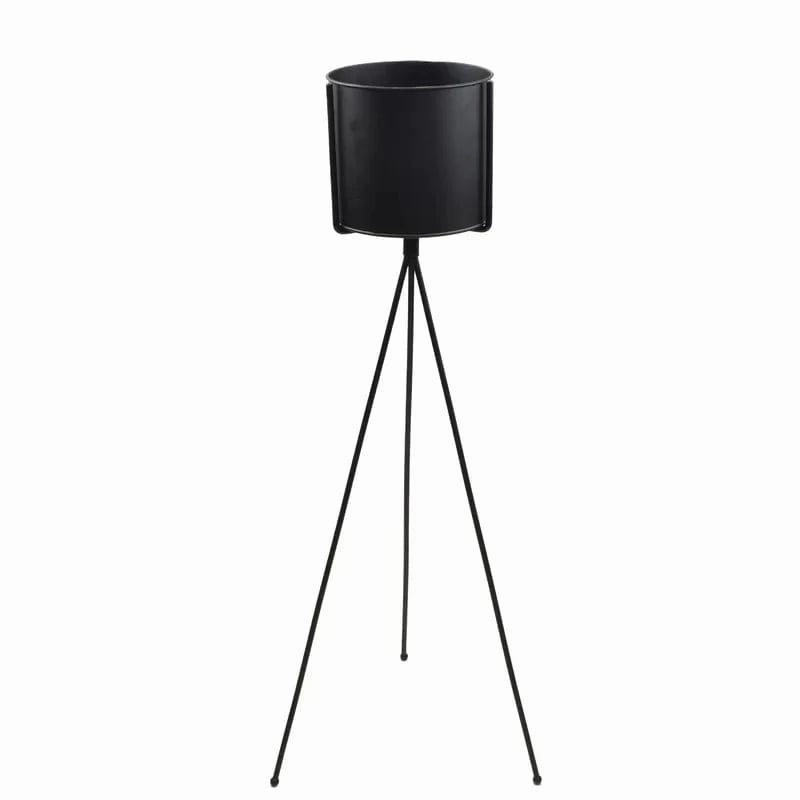 Plant Stand: Round Black Plant Stand