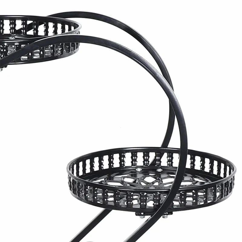 Plant Stand: Round Etagere Metal Plant Stand