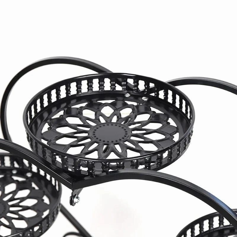Plant Stand: Round Etagere Metal Plant Stand