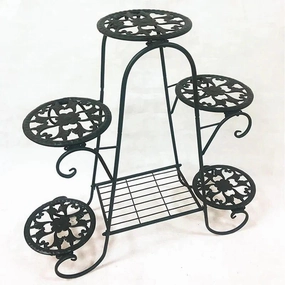 Plant Stand: Round Multi-Tiered Plant Stand cactus succulent plant  