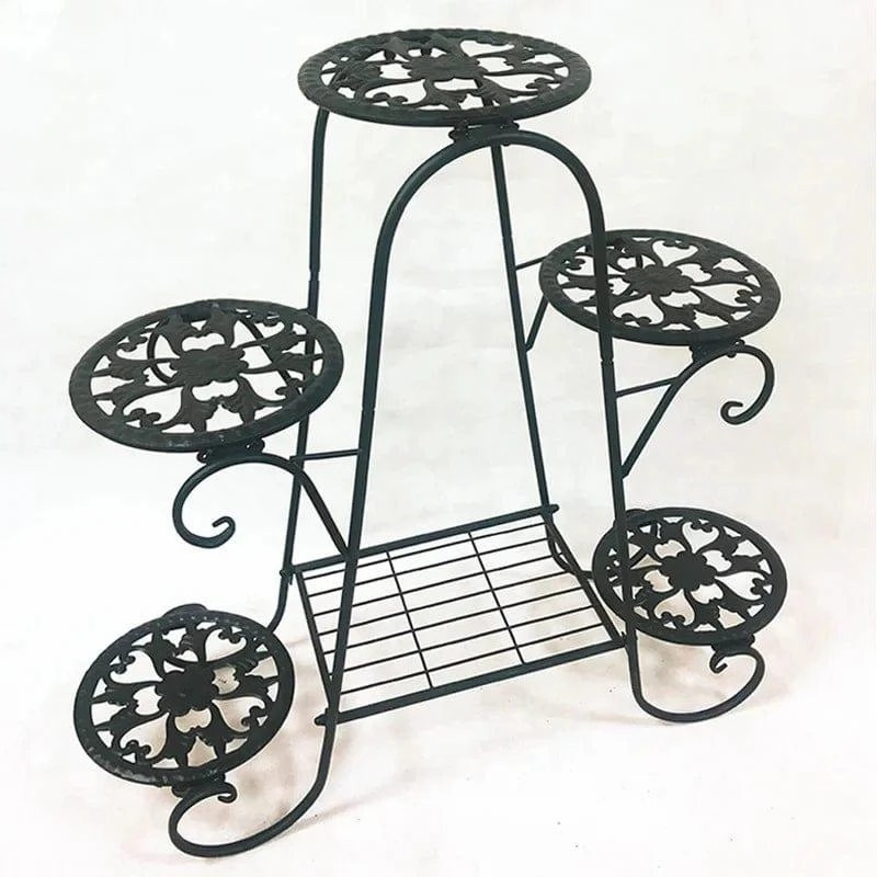 Plant Stand: Round Multi-Tiered Plant Stand cactus succulent plant  