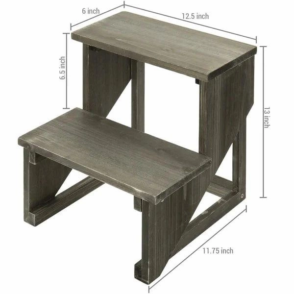 Plant Stand: Solid Wood 2 shelves Plant Stand