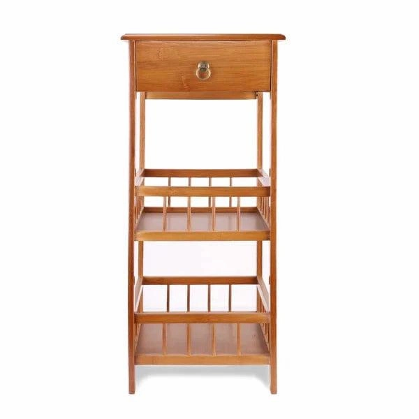 Plant Stand: Square Multi-Tiered Bamboo Plant Stand
