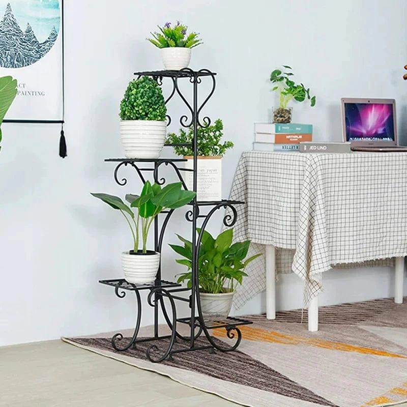 Plant Stand: Triangular Multi-Tiered Plant Stand cactus succulent plant  