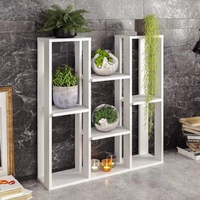 Plant Stand: Wooden Rectangular Multi-Tiered Plant Stand cactus succulent plant  