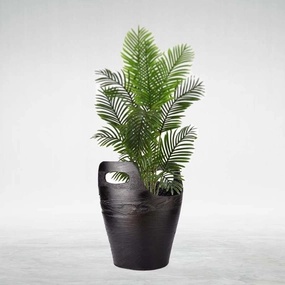 Planter With Handle hanging green plant  