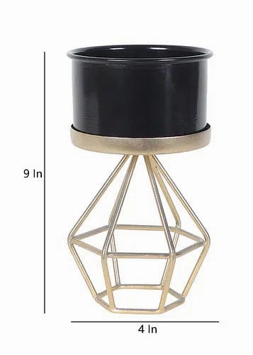 Planters with Diamond Shape Stands (Set of 3)