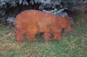 PLASMA CUT RUNNING BEAR decorative plants  