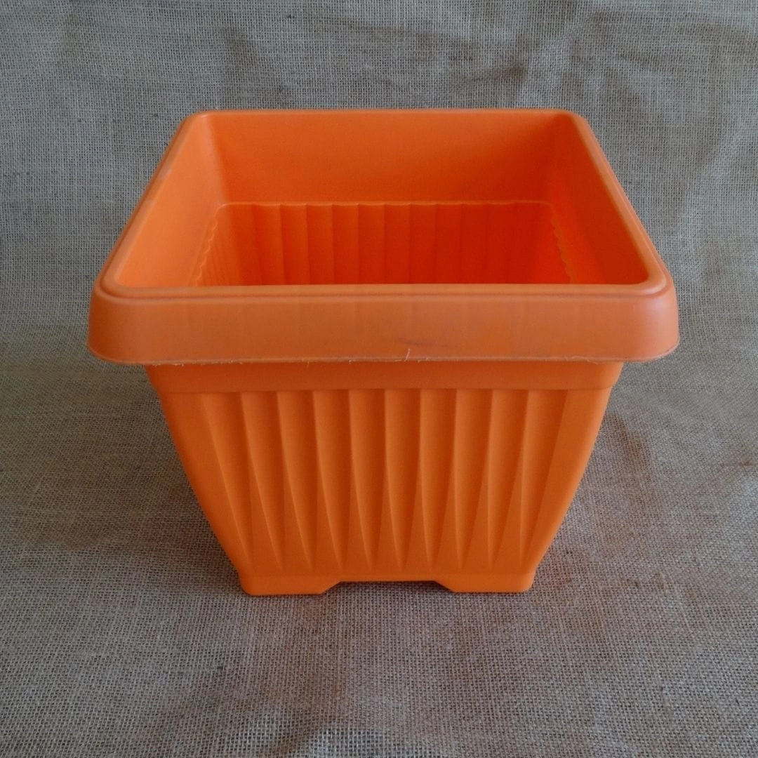 Plastic Bello Square-25 Pot, Dia- 25 cm