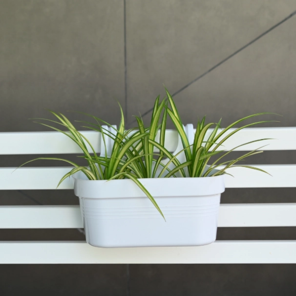 Plastic Double Hook Railing Pot- Set of 4