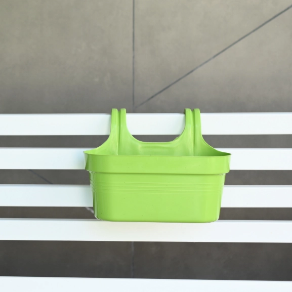 Plastic Double Hook Railing Pot- Set of 4