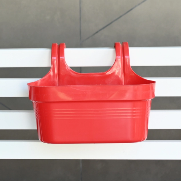 Plastic Double Hook Railing Pot- Set of 4