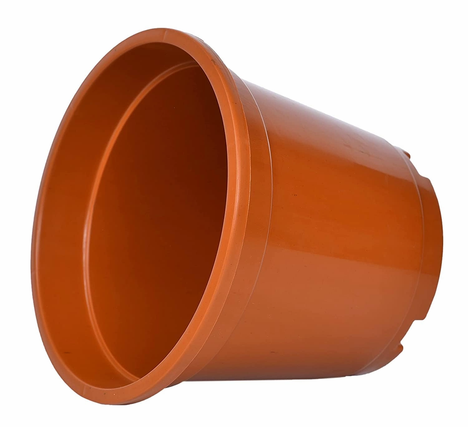 Plastic Planter (Brown, Set Of 3)